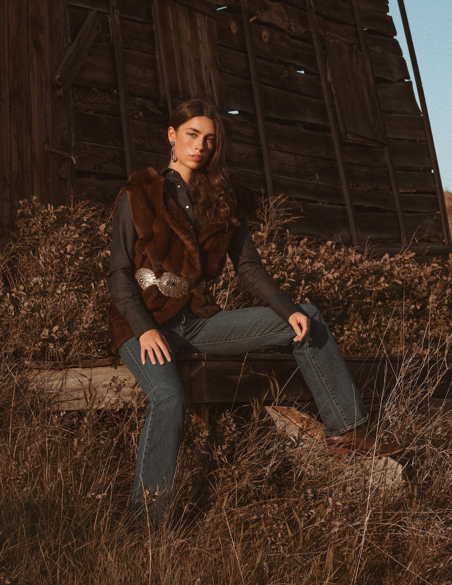 Little Lucille Frontier Shirt- Midnight Denim