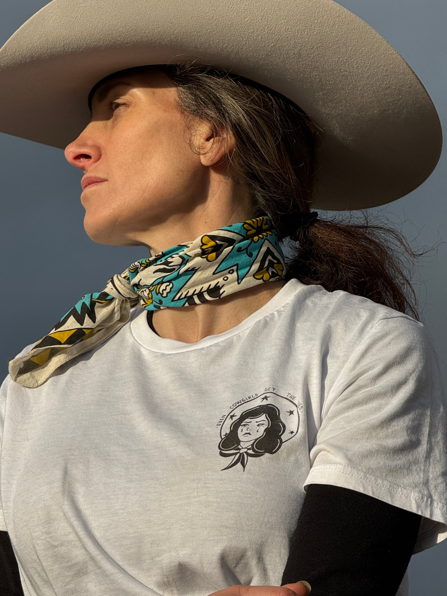 Even Cowgirls Get the Blue T-Shirt - The Breakfast Bothy Collab