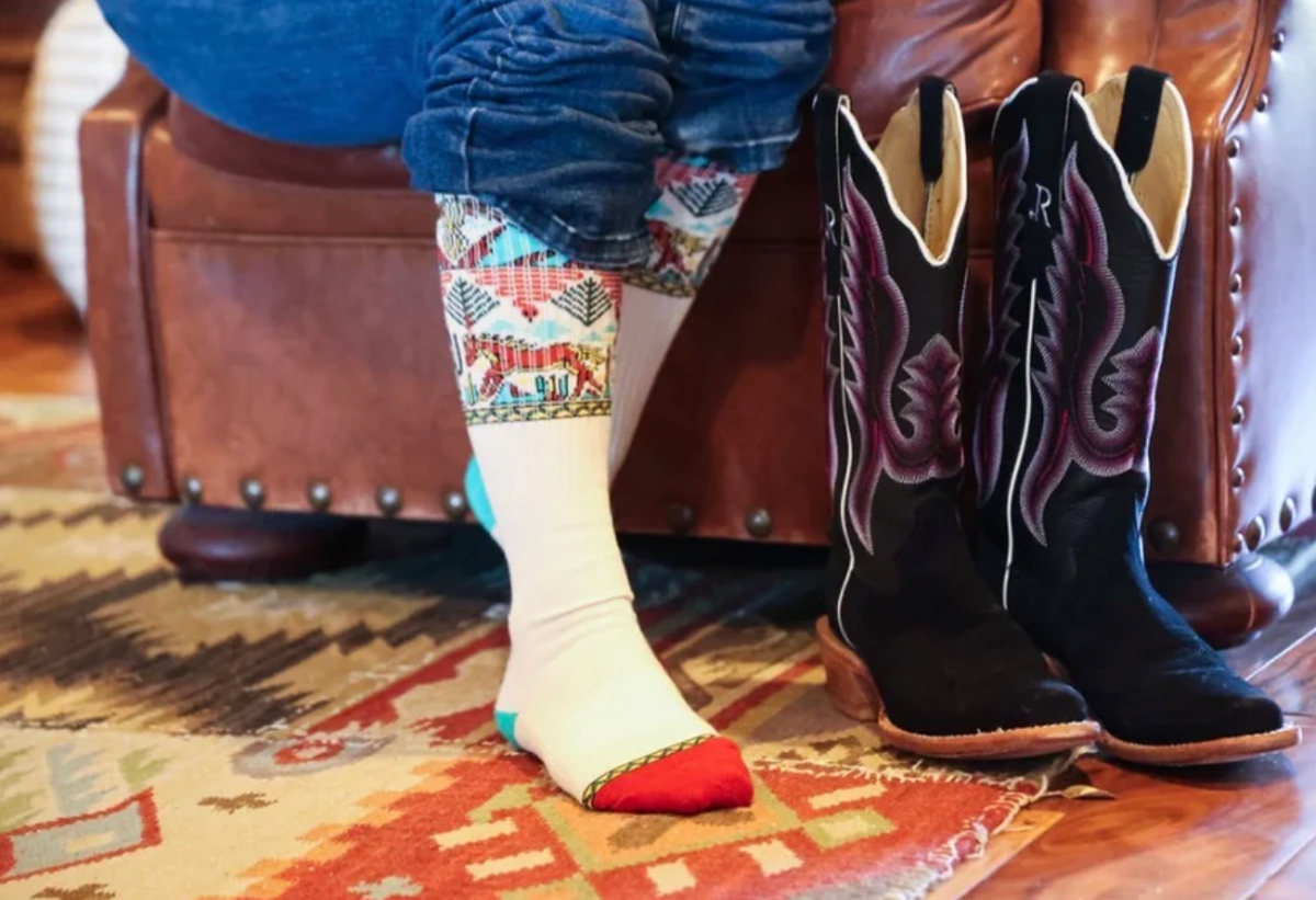 LUCKY CHUCK x BAD COWGIRL CO Ranch Runner Performance Boot Socks