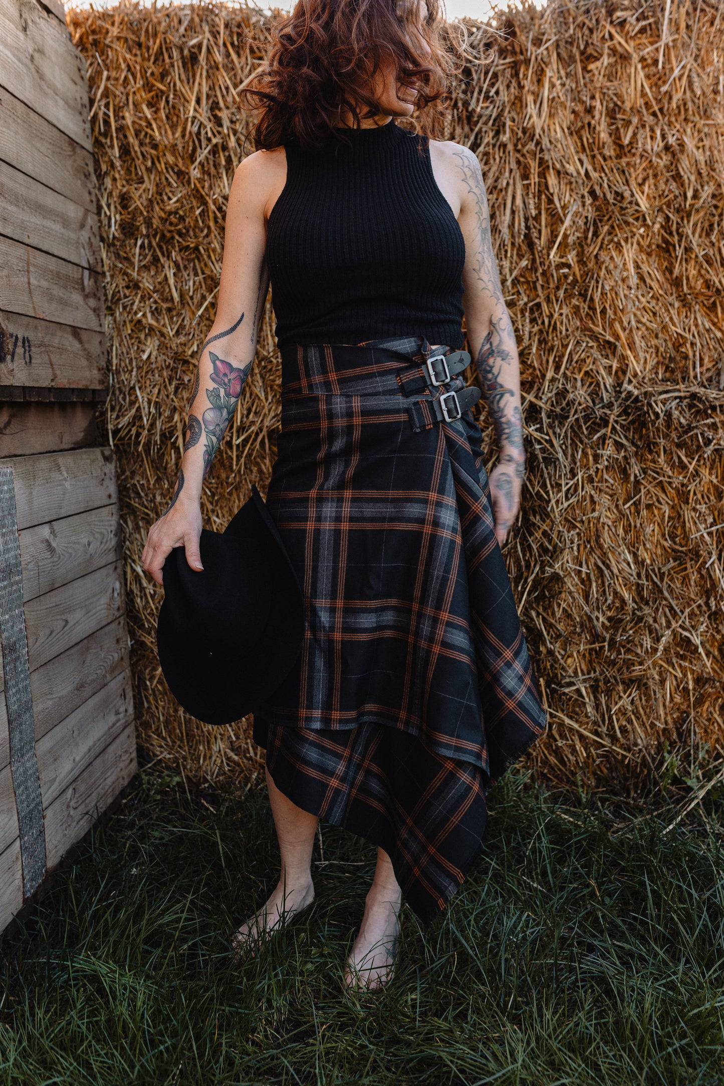 Bad Cowgirl Co. Maxi Riding Kilt x Prickly Thistle