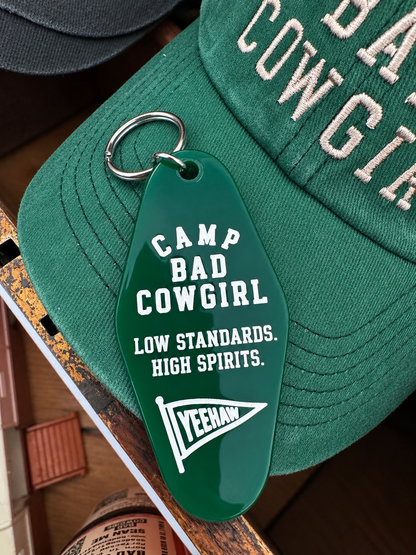 Bad Cowgirl Retro Motel Keychains