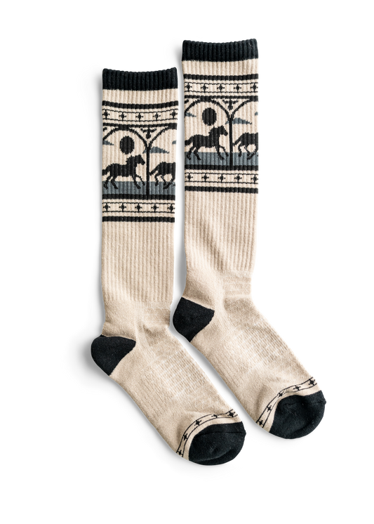 LUCKY CHUCK x BAD COWGIRL CO Midnight Stampede Performance Boot Socks