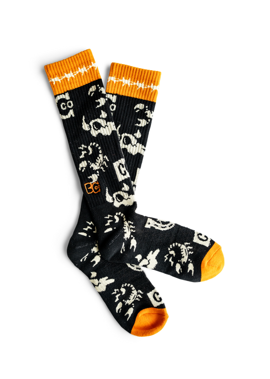 LUCKY CHUCK x BAD COWGIRL CO Logo Performance Boot Socks