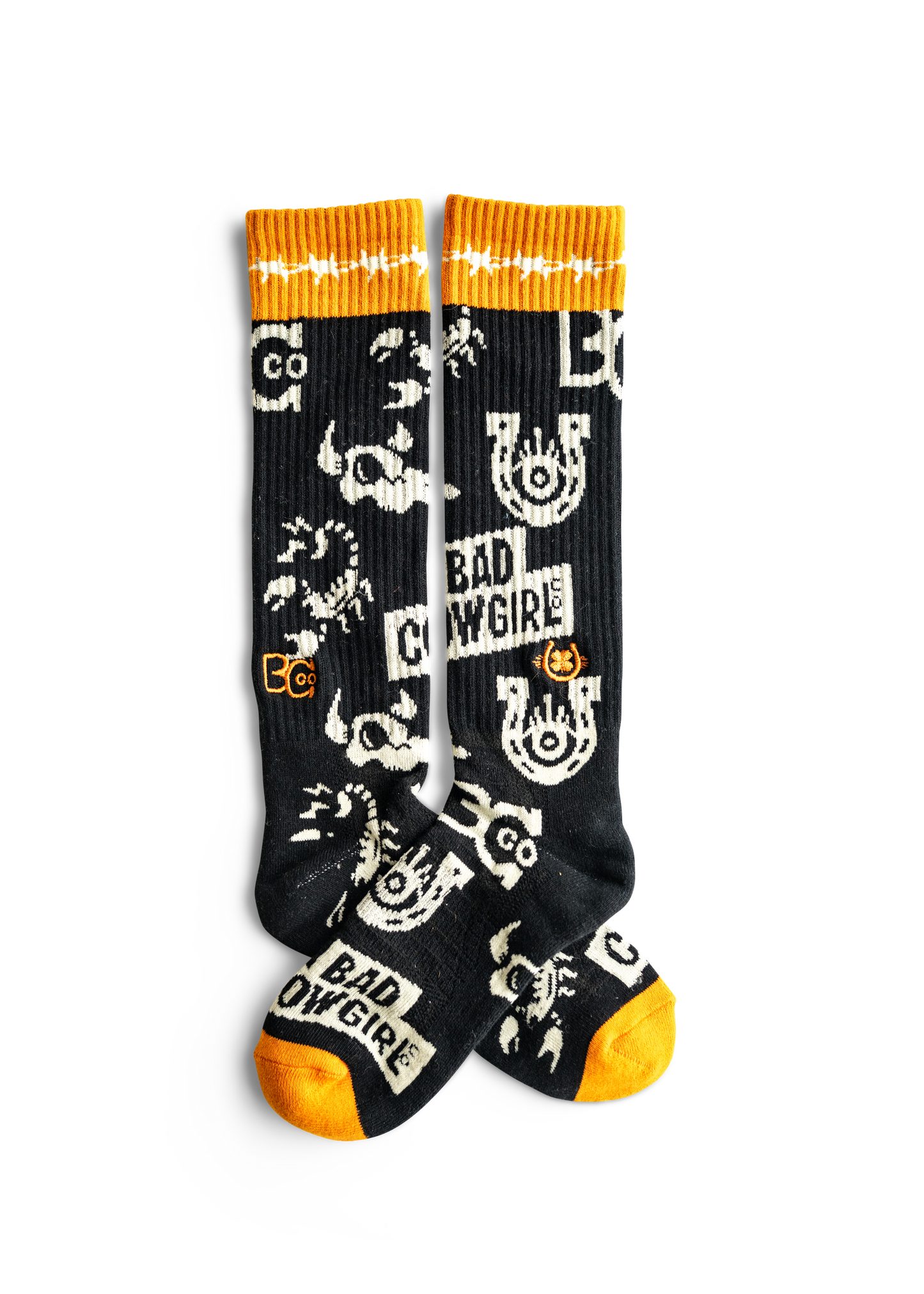 LUCKY CHUCK x BAD COWGIRL CO Logo Performance Boot Socks