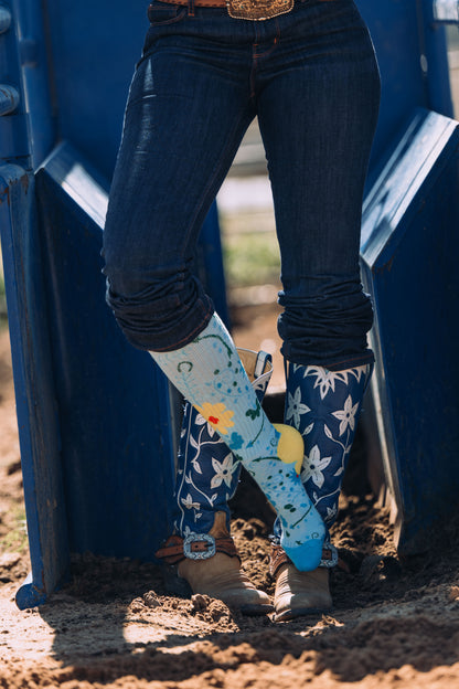 LUCKY CHUCK Cowgirl Buckaroo- Performance Boot Socks