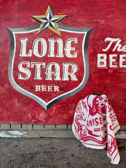 The Hell Raiser Rag from the Saints & Snakes Collection- Vintage Rodeo Red