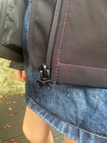 Girl’s Cowgirl Hardware Sassy Cowgirl Black Poly Shell Jacket