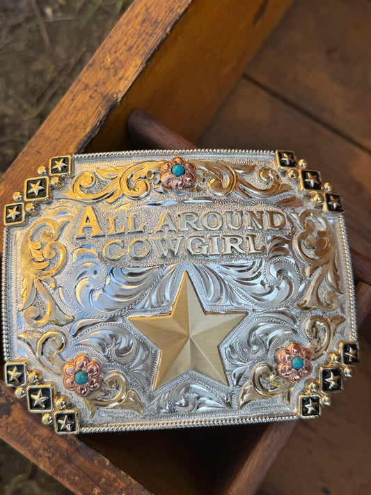 All Around Cowgirl Belt Buckle