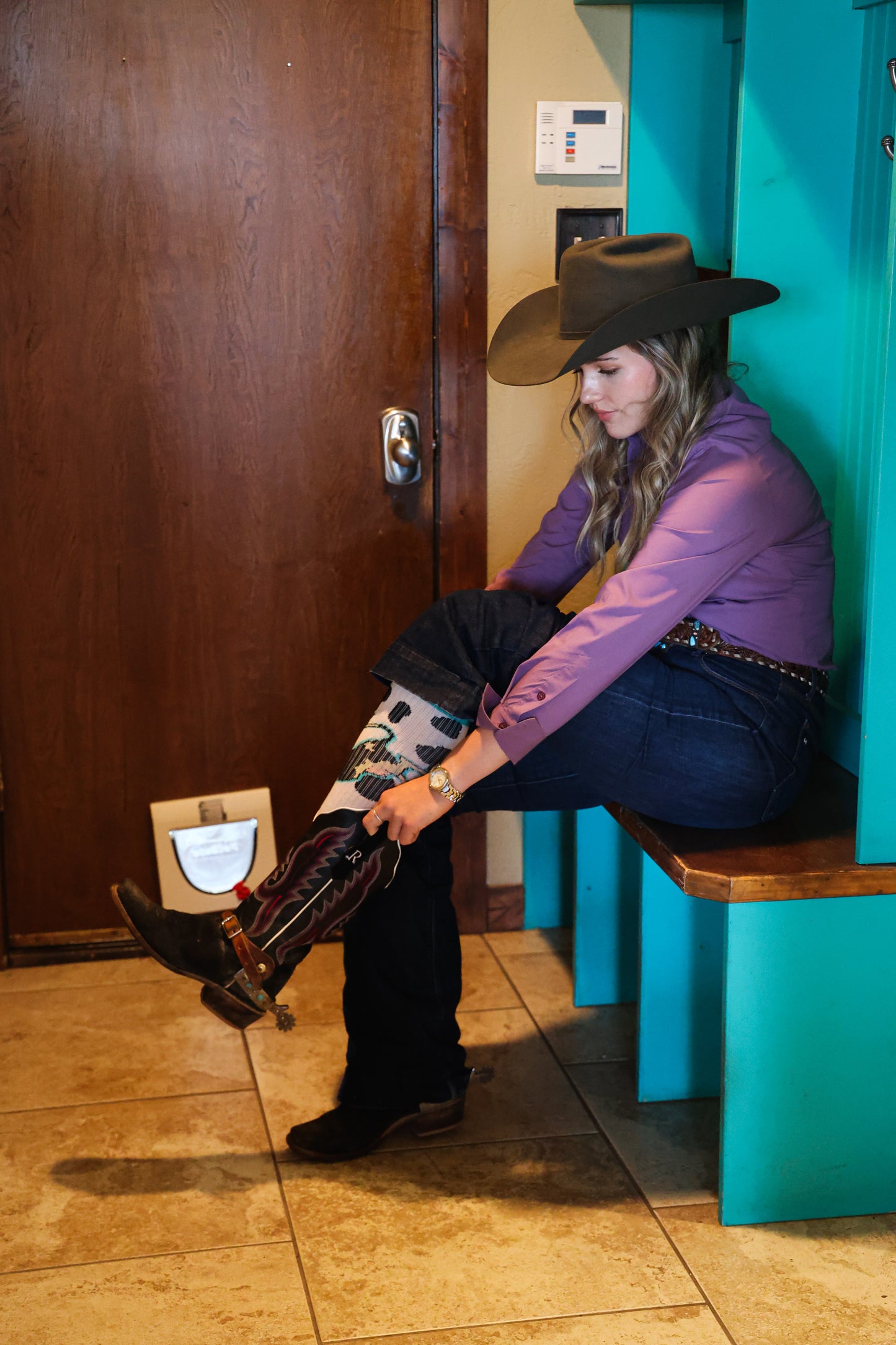 LUCKY CHUCK x BAD COWGIRL CO High Steaks Performance Boot Socks