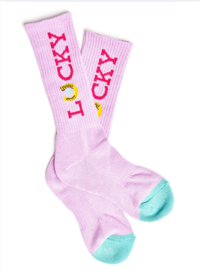 LUCKY CHUCK LUCKY LAVENDER Performance Boot Socks