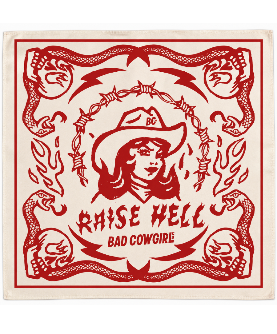 The Hell Raiser Rag from the Saints & Snakes Collection- Vintage Rodeo Red