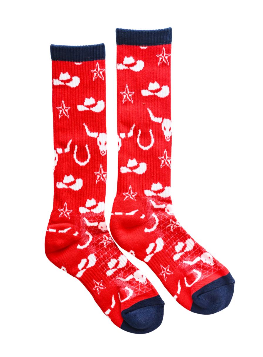LUCKY CHUCK GET WESTERN Performance Boot Socks