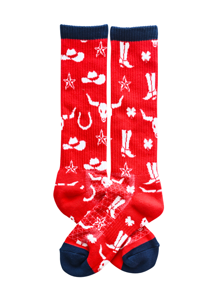 LUCKY CHUCK GET WESTERN Performance Boot Socks