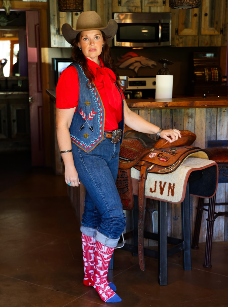LUCKY CHUCK GET WESTERN Performance Boot Socks