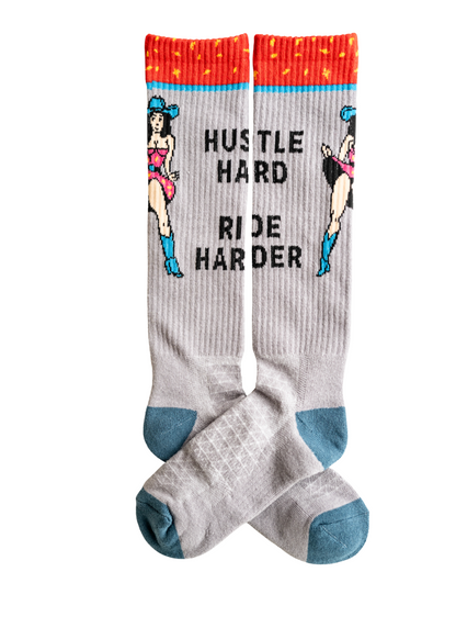 LUCKY CHUCK x BAD COWGIRL CO Hustle Hard Performance Boot Socks