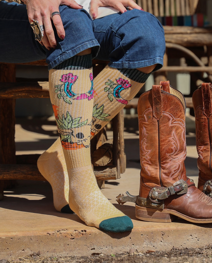 LUCKY CHUCK x BAD COWGIRL CO Dead Heat Performance Boot Socks