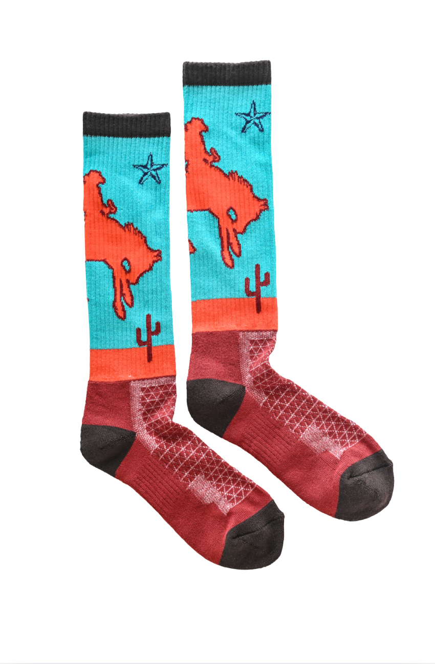 LUCKY CHUCK Sunset Rodeo  Performance Boot Socks