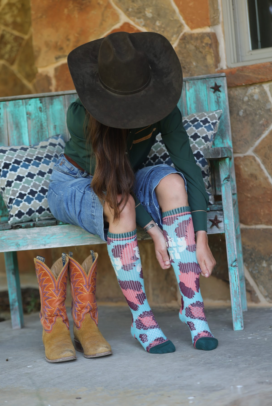 LUCKY CHUCK Gypsy Lucky Cowgirl Performance Boot Socks
