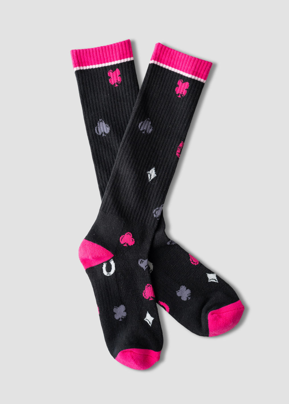 LUCKY CHUCK Viva La Luck Hot Pink Performance Boot Socks