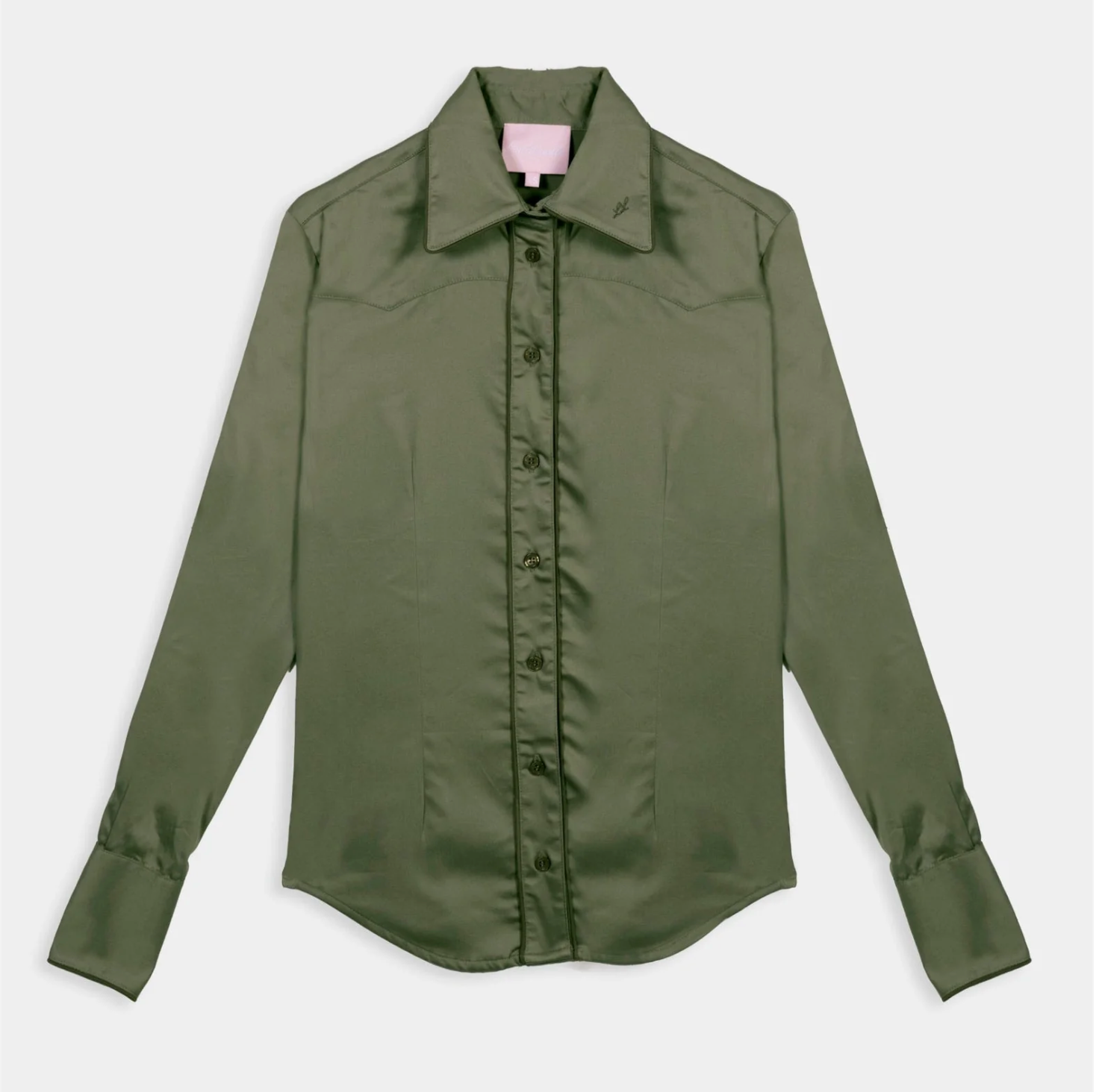 Little Lucille Frontier Shirt- Olive Green Bad Cowgirl Co. Little Lucille Frontier Shirt- Olive Green Bad Cowgirl Co.