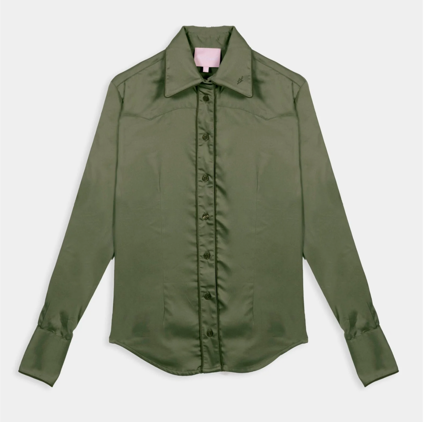 Little Lucille Frontier Shirt- Olive Green