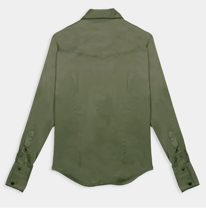 Little Lucille Frontier Shirt- Olive Green
