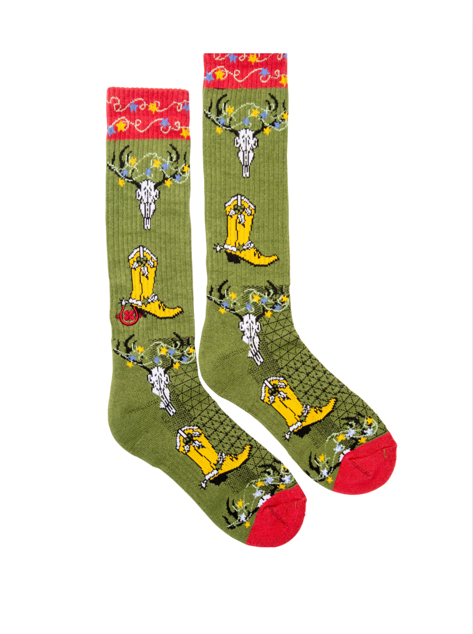 LUCKY CHUCK Get A Little Western- Performance Boot Socks