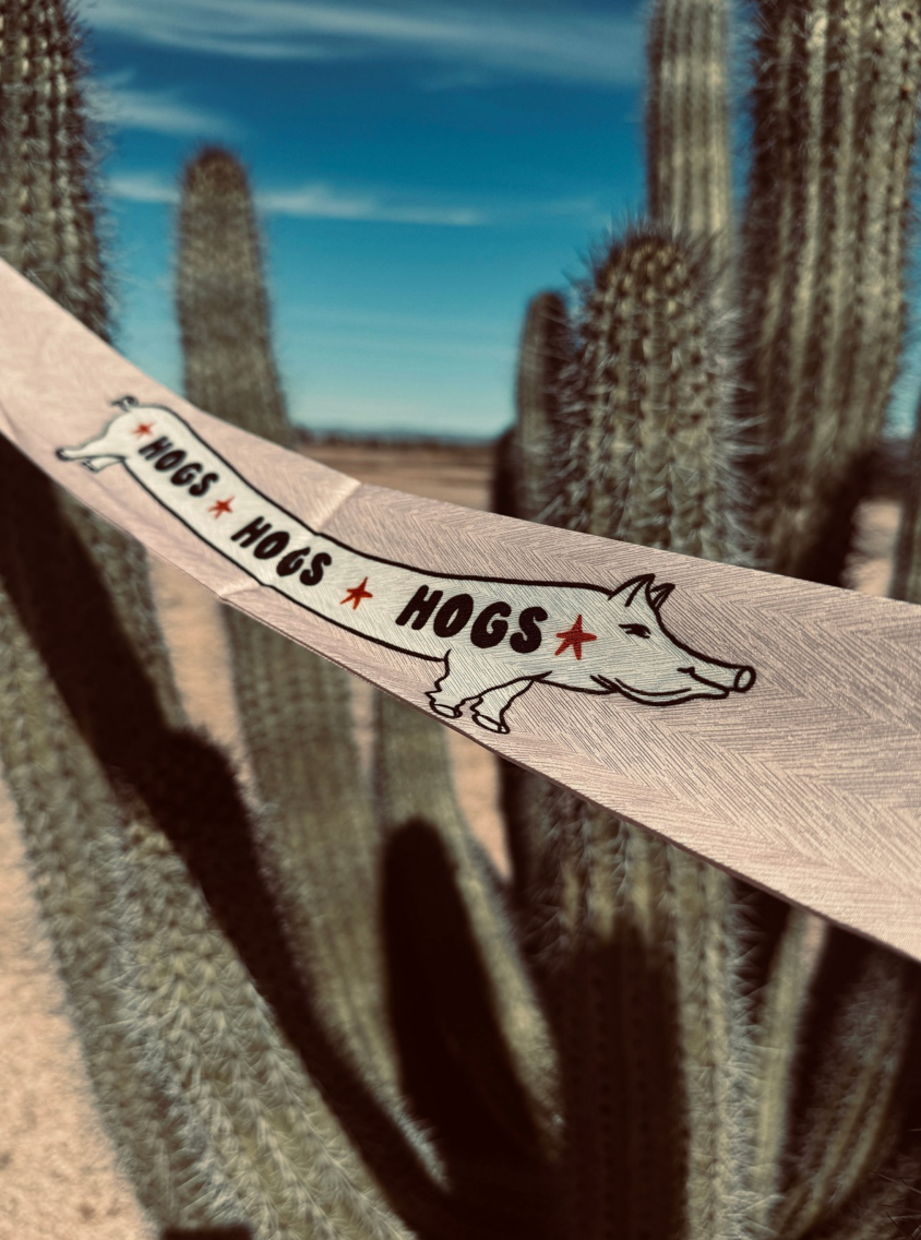 Go Hog Wild Silk Blend Twilly | Western Twilly Scarf