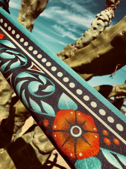 Rose Bandit Silk Blend Twilly | Western Twilly Scarf