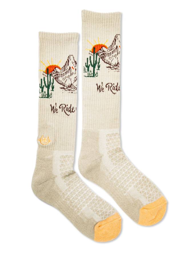 LUCKY CHUCK WE RIDE AT DAWN Performance Boot Socks