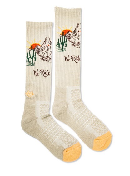 LUCKY CHUCK WE RIDE AT DAWN Performance Boot Socks
