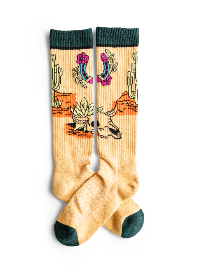 LUCKY CHUCK x BAD COWGIRL CO We Ride at Dawn Performance Boot Socks
