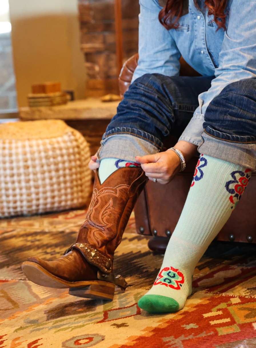 LUCKY CHUCK RANCH GLAM Performance Boot Socks