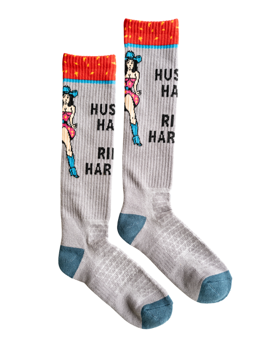 LUCKY CHUCK x BAD COWGIRL CO Hustle Hard Performance Boot Socks