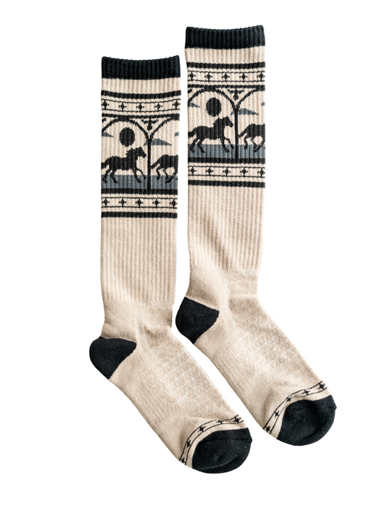 LUCKY CHUCK x BAD COWGIRL CO Midnight Stampede Performance Boot Socks