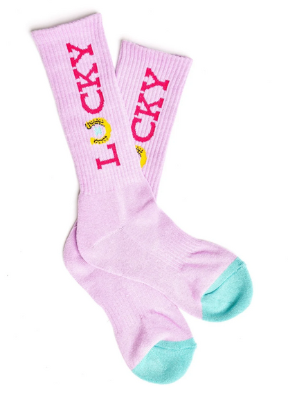 LUCKY CHUCK LUCKY LAVENDER Performance Boot Socks
