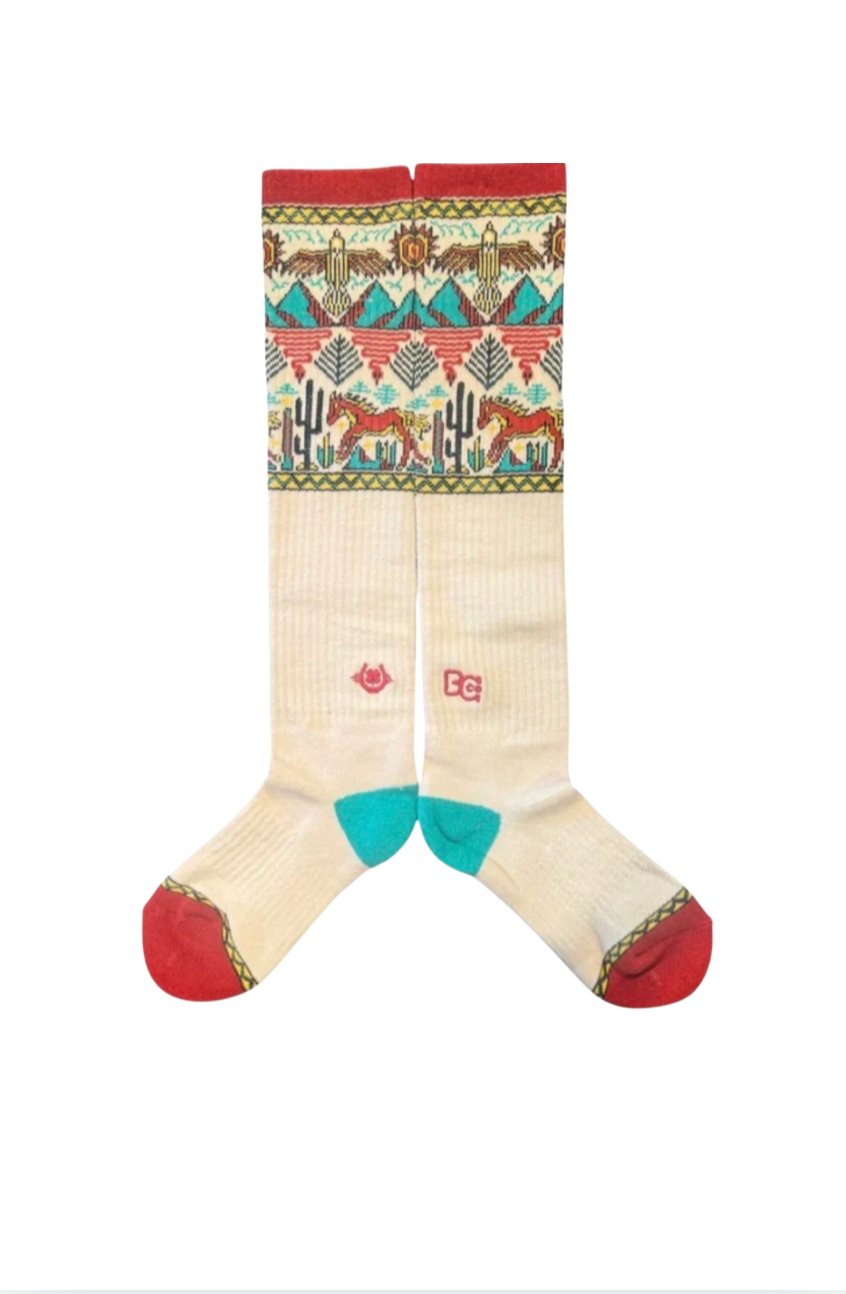 LUCKY CHUCK x BAD COWGIRL CO Ranch Runner Performance Boot Socks