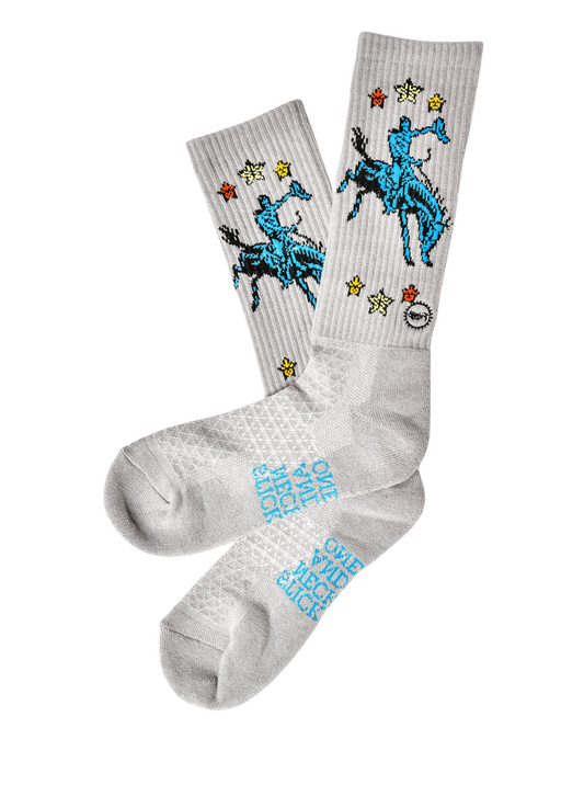 LUCKY CHUCK Long Live Grey- Performance Boot Socks
