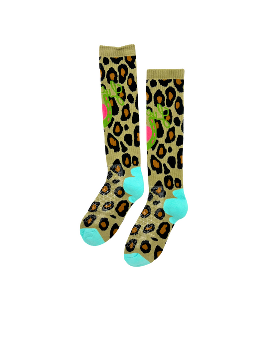 LUCKY CHUCK Lucky Leopard- Performance Boot Socks
