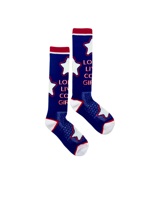 LUCKY CHUCK Long Live Cowgirls- Performance Boot Socks
